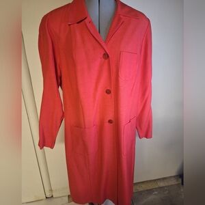 Vintage Dani MAX Red Long Blazer Size 16W